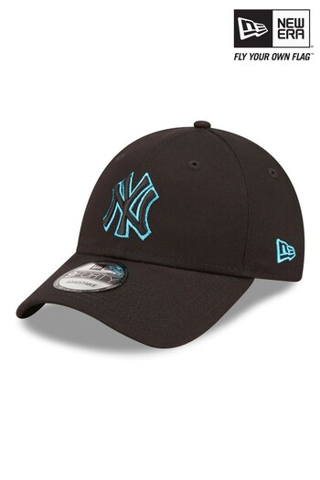 New Era® New York Yankees Neon Outline Black 9FORTY Cap (D64686) | £21