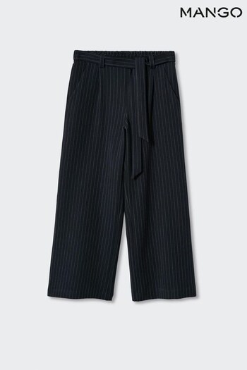 Mango Blue Belt Culottes Trousers (D64724) | £26