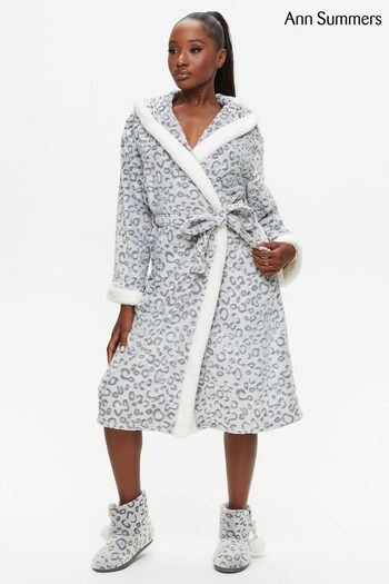 Ann Summers Leopard Fluffy Dressing Gown (D65051) | £40