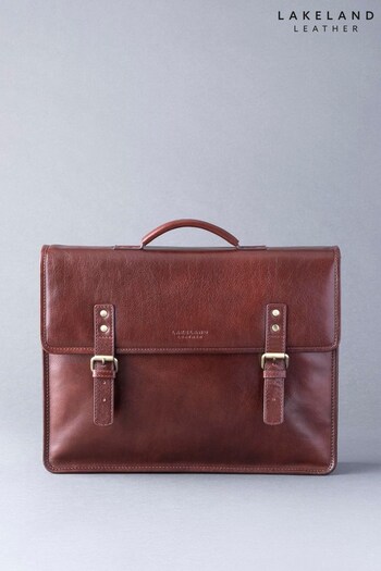 Lakeland Leather Hawkshead Chestnut Brown Leather 15 Inch Satchel Bag (D65061) | £209