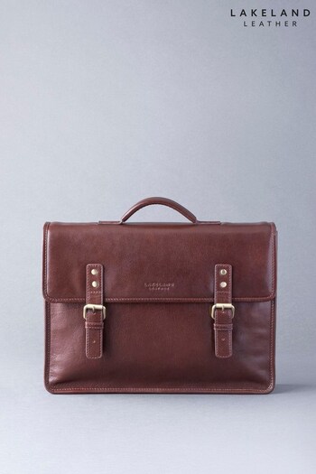 Lakeland Leather Hawkshead Chestnut Brown Leather 13 Inch Satchel Bag (D65062) | £199