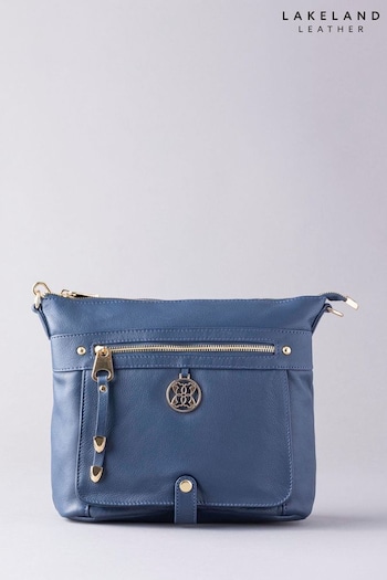 Lakeland Leather Navy Cartmel II Leather Cross-Body Bag (D65069) | £90