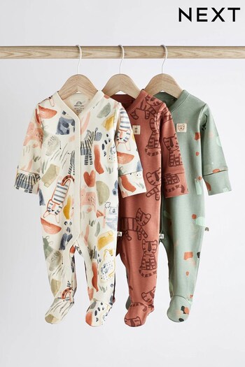 Minerals Cotton Baby Sleepsuits 3 Pack (0mths-2yrs) (D65258) | £18 - £20