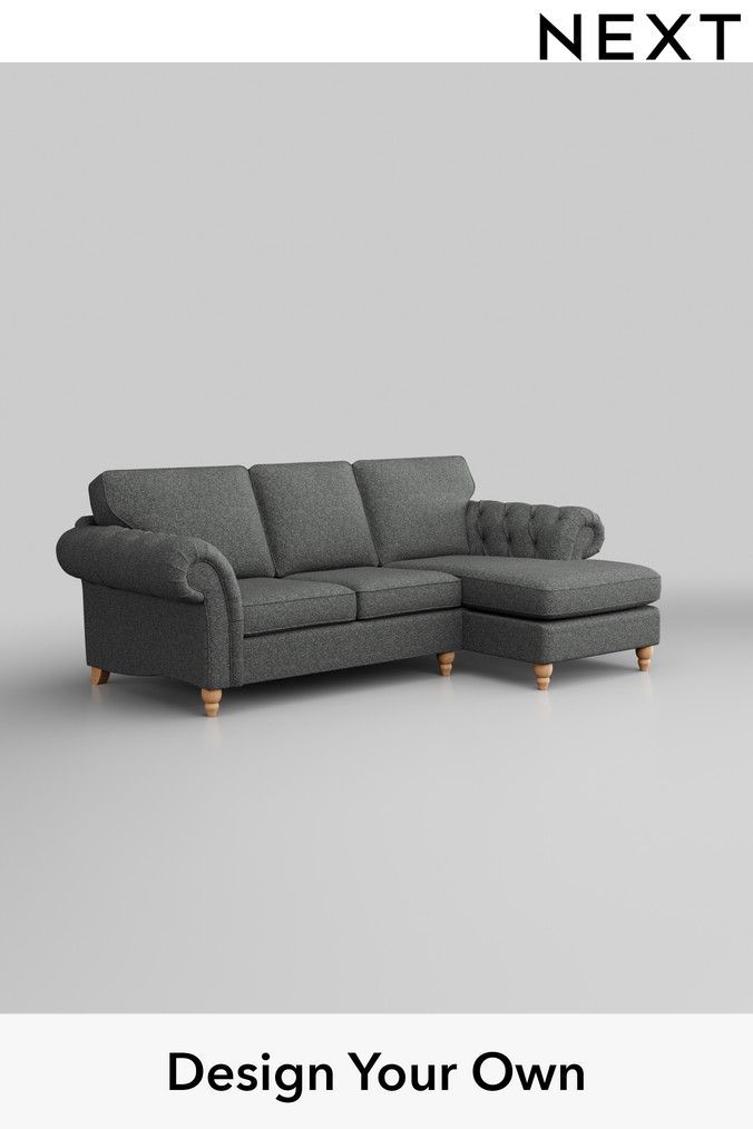 Buy Gosford Blue Velvet Corner Sofas Online Next UK
