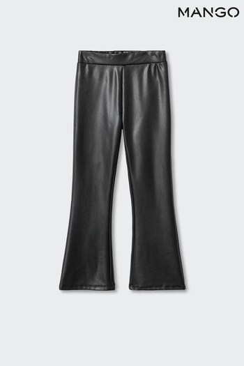 Mango Black Faux Leather Ver Leggings (D65324) | £16
