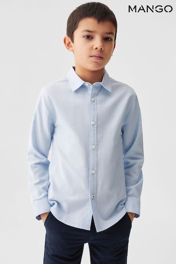 Mango Blue Oxford Cotton Shirt (D65326) | £16