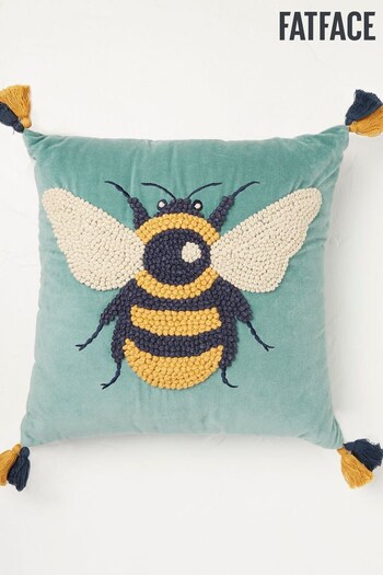 FatFace Green Bee Cushion (D65701) | £28