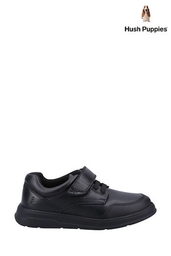 Hush Puppies Rowan Junior Black Shoes (D65725) | £53