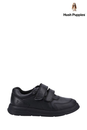 Hush Puppies Ryan Junior Black Shoes (D65726) | £53