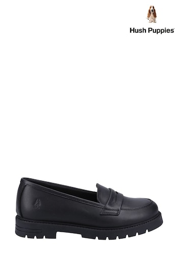 Hush Puppies Hazel Loafer Senior Black Shoes (D65732) | £57