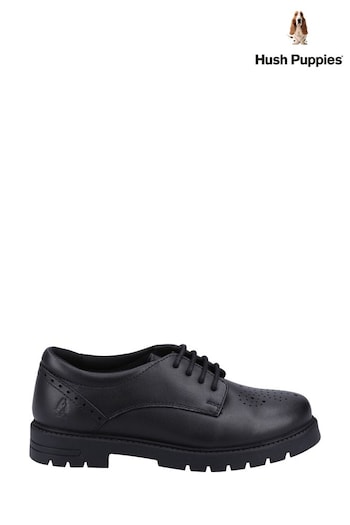 Hush puppies Jayne Lace Up Senior Black Shoes (D65734) | £57