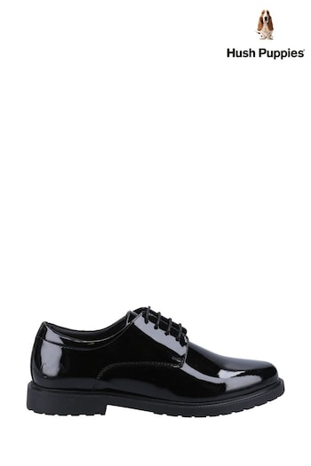 Hush Puppies Verity Black Lace up Titanium Shoes (D65741) | £60