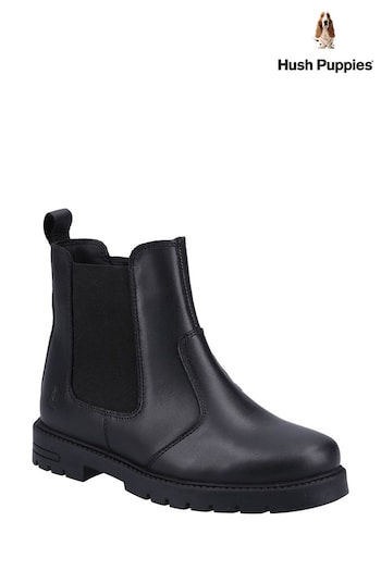 Hush Puppies Laura Junior Chelsea Black Boots minimalistas (D65749) | £57