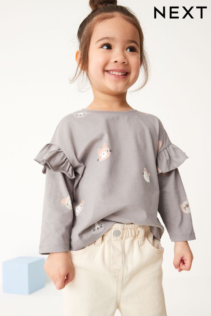Childrens grey deals long sleeve top