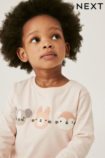 Pink Bunny Long Sleeve T-Shirt (3mths-7yrs) (D65774) | £7 - £9