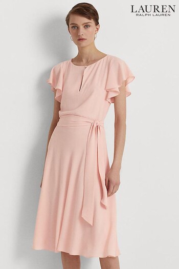 Lauren Ralph Lauren Pink Thandia Midi Dress (D65783) | £229
