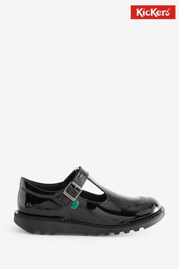 Kickers Youth Black Kick T Patent Leather Shoes (D65953) | £60