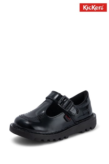 Kickers Black Infant Patent Leather Shoes (D65955) | £50