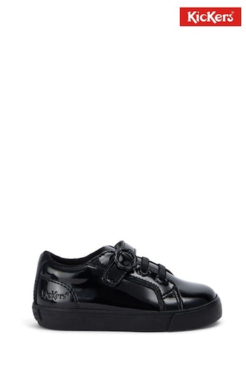 Kickers Infant Tovni Lo Velcro Bloom Patent Leather Black Trainers (D65966) | £45