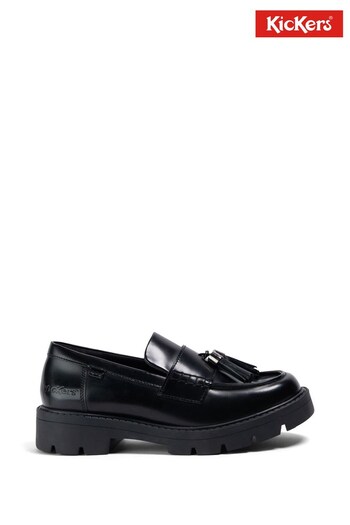 Kickers Youth Kori Tassle Leather Black	 Shoes heights (D65982) | £78