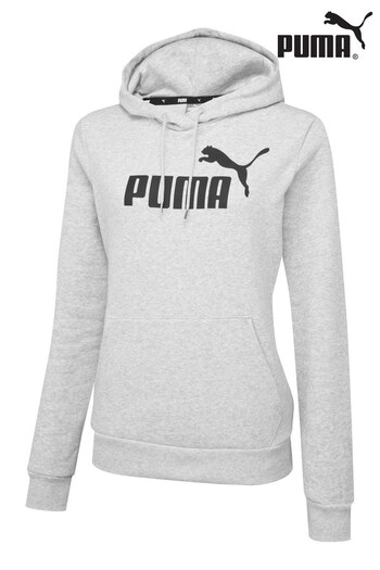 Puma Castlerock Grey Logo Hoodie (D66048) | £48