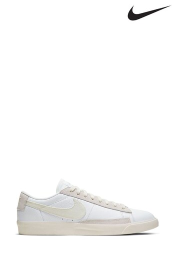 Nike White Blazer Low Leather Trainers (D66074) | £90
