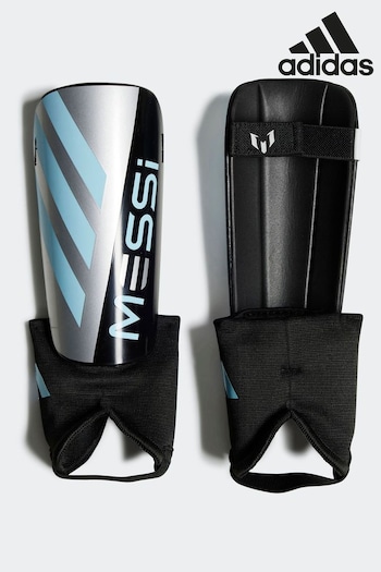 adidas Silver/Black Sport Performance Messi Match Junior Kids Shin Guards (D66118) | £13