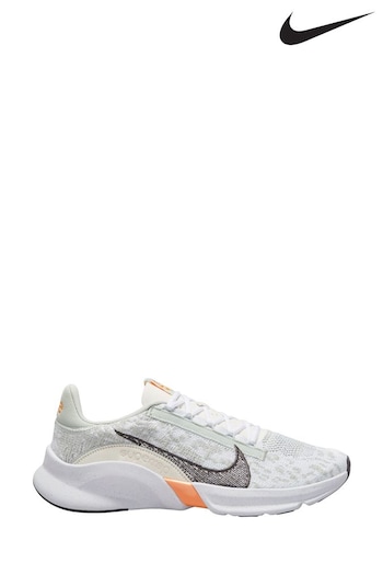 Nike White SuperRep Go 3 Flyknit Training Trainers (D66142) | £100
