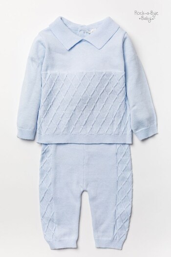 Rock-A-Bye Baby Boutique Knitted Two-Piece Trouser and Top Gift Set (D66182) | £24