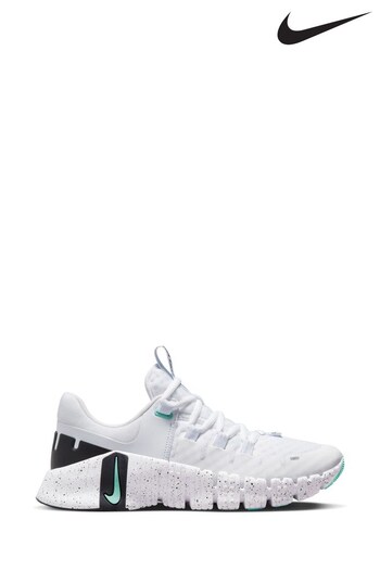 Nike White/Green Free Metcon 5 Training Trainers (D66273) | £120