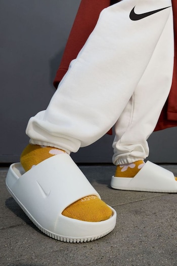 Nike White Calm Sliders (D66296) | £45