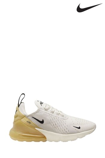 Nike White/Gold Air Max 270 Trainers (D66307) | £145