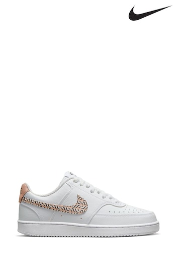 Nike White Court Vision Low Trainers United in Victory (D66321) | £78