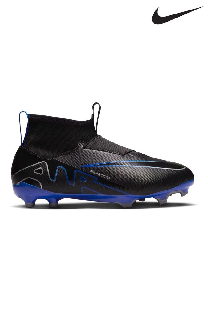 Nike Black Jr. Zoom Mercurial Superfly 9 Firm Ground Football how Boots (D66344) | £70