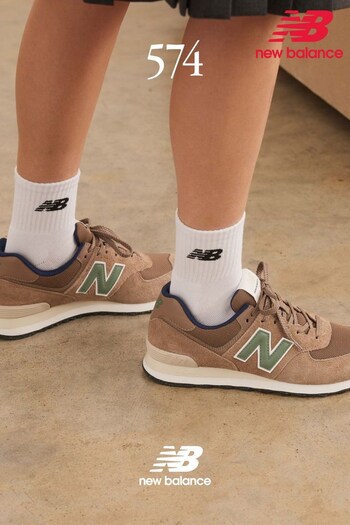 New Balance Brown 574 Trainers (D66445) | £95