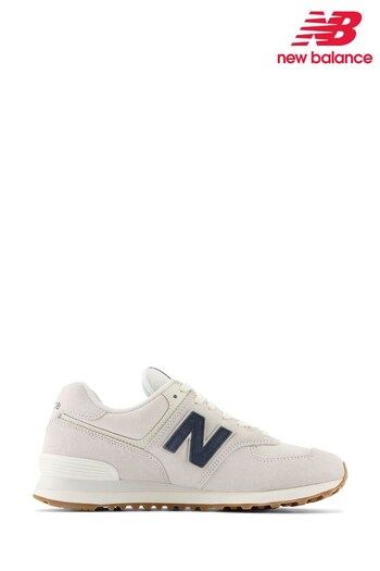 New Balance White 574 Trainers (D66446) | £95