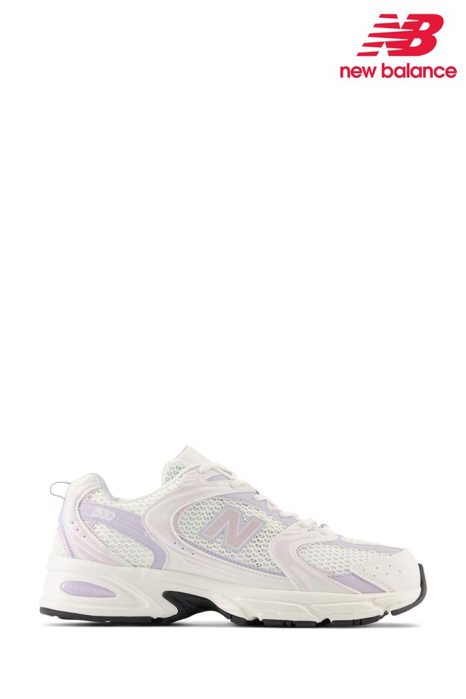 New Balance White/Purple 530 Trainers (D66461) | £100