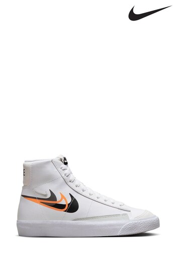 Nike White Blazer Mid Youth Trainers (D66508) | £68