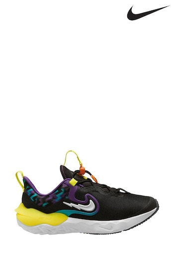 Nike 25cm Black/Yellow Run Flow Easy On Youth Trainers (D66538) | £65