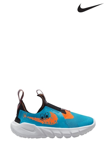 Nike Blue/Orange Flex Runner 2 Junior Trainers (D66539) | £38