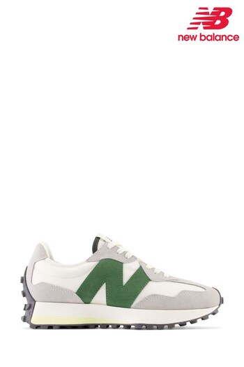 New Balance White 327 Trainers (D66543) | £100