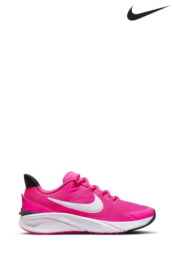 Nike Dunk Pink Youth Star Runner 4 Trainers (D66600) | £40