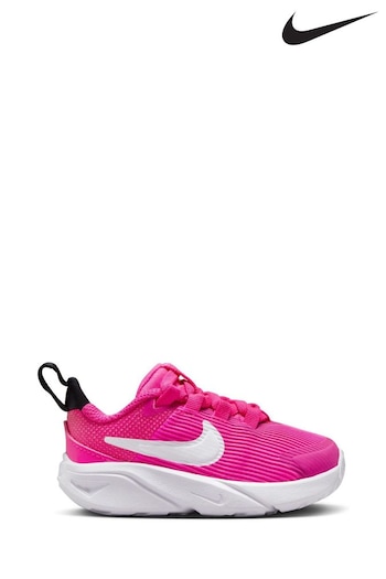 Nike Dunk Pink Infant Star Runner 4 Trainers (D66606) | £30