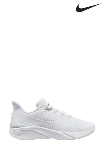 Nike White Youth Star Runner 4 Trainers (D66609) | £40