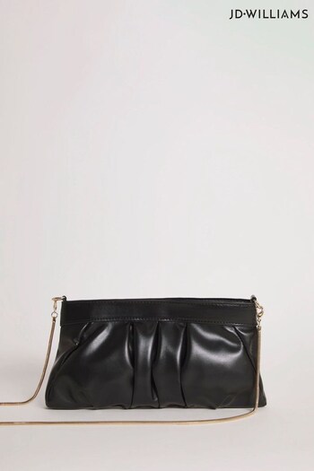 JD Williams Black Ruched Clutch Bag (D66625) | £29