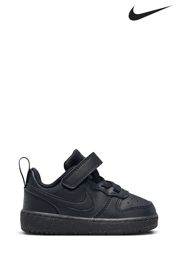 Nike flax Black Infant Court Borough Low Recraft Trainers (D66632) | £30
