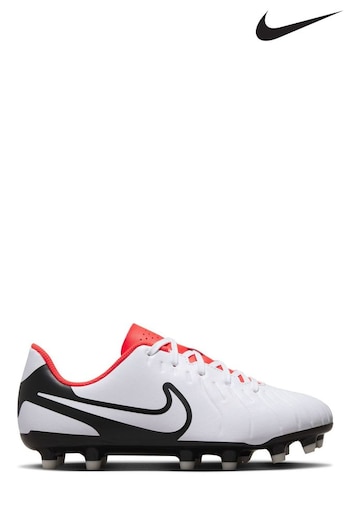 Nike White Jr. Legend 10 Club Firm Ground Football Boots (D66649) | £40