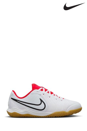 Nike White Jr. Legend 10 Academy Indoor Court Football Boots (D66653) | £55