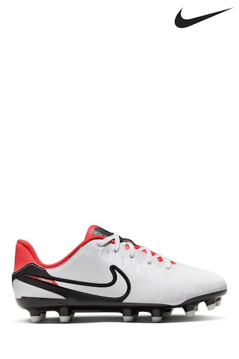 Nike White Jr. Tiempo Legend 10 Academy Multi Ground Football Boots (D66655) | £55