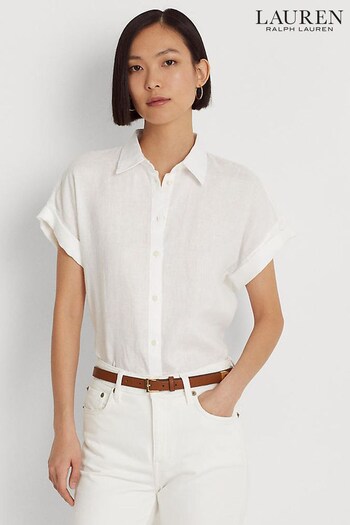 Lauren Ralph Lauren Broono Button Front Linen Shirt (D66659) | £129
